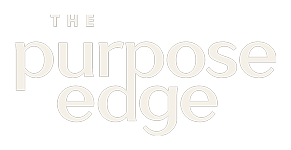 The Purpose Edge logo white